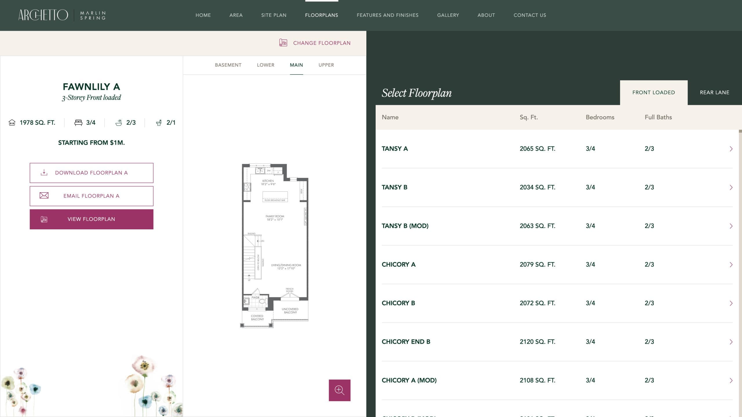 Archetto Compare Page
