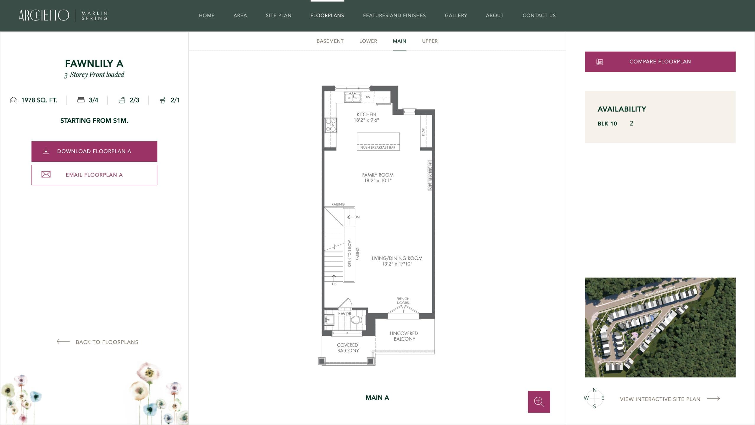 Archetto Floorplan Page