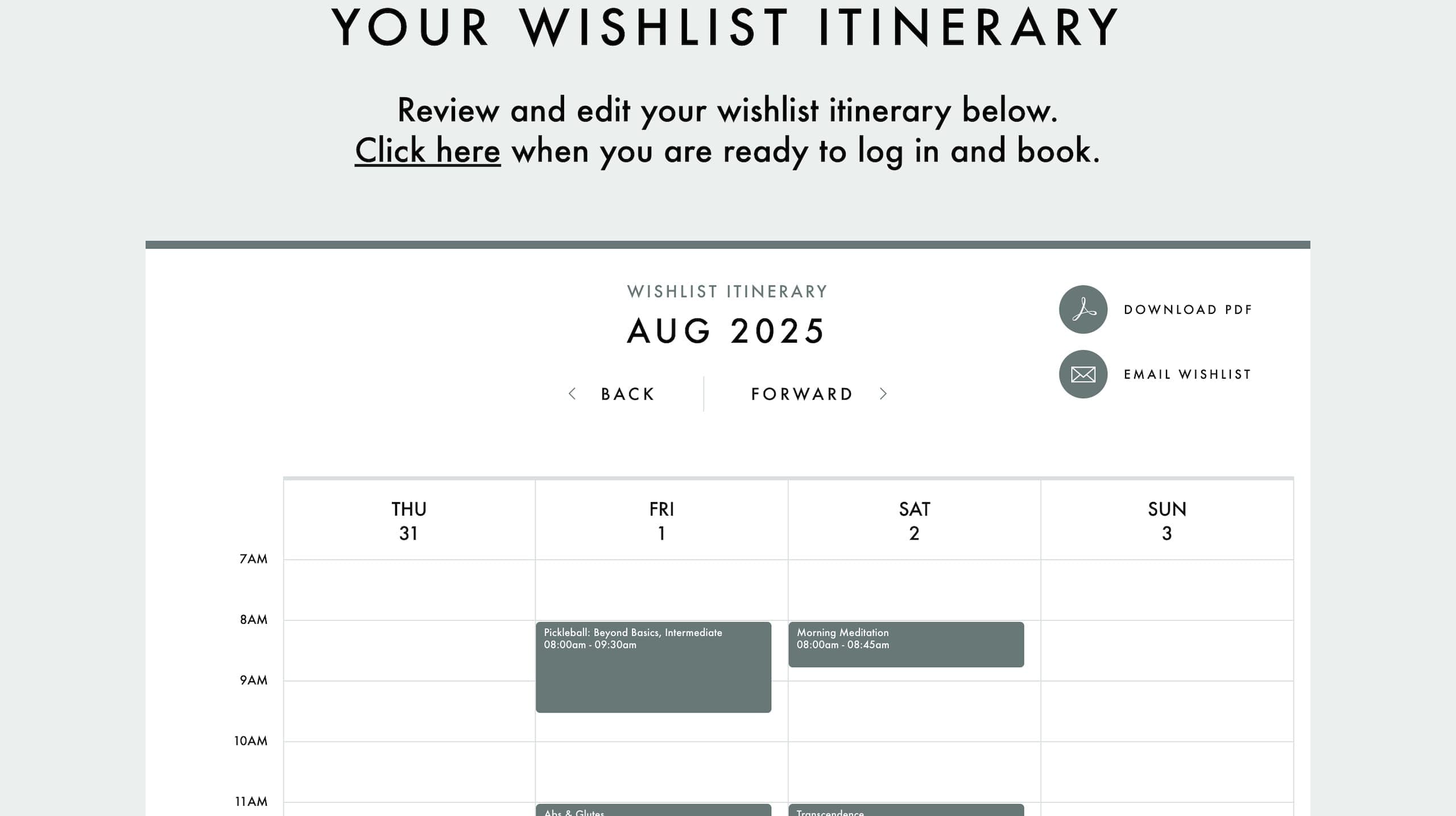 Miraval Wishlist