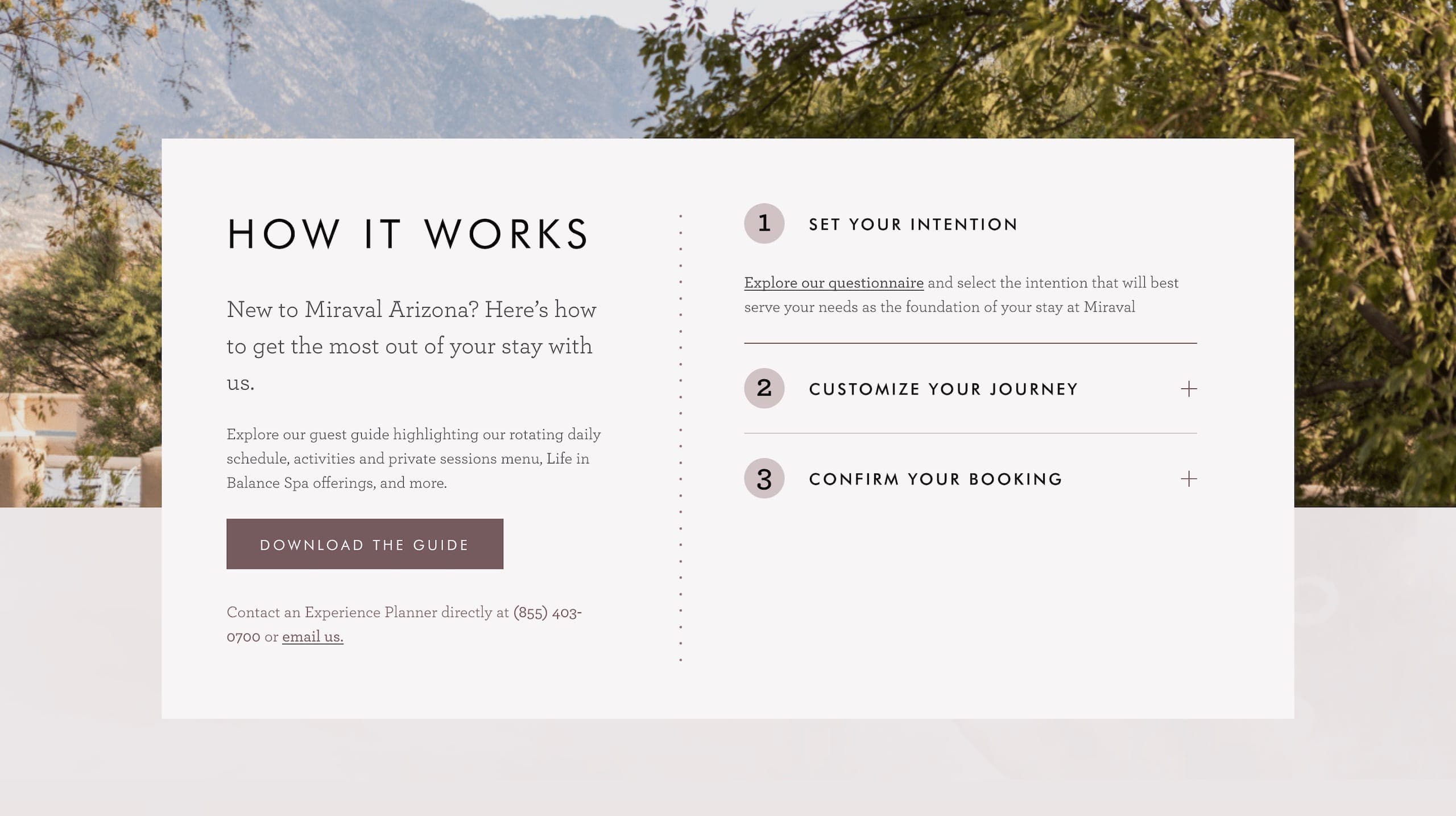 Miraval How It Works
